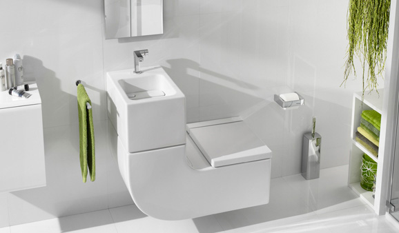 Ensemble de meubles de salle de bains Compact 400 pour WC visiteurs avec  lavabo - couleur au choix (Bernstein) for only 232,00 € von Bernstein  Badshop