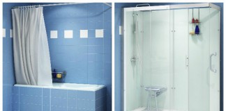 remplacer une baignoire par une douche : avant et après