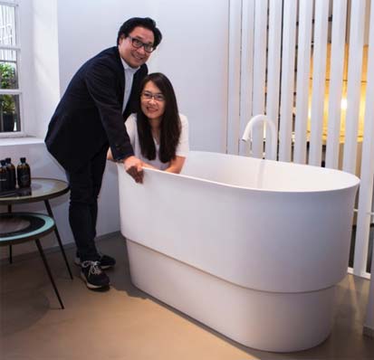 Baignoire japonaise Immersion de Agape avec ses designers