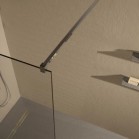 douche habillée avec des panneaux muraux en polyuréthane couleur sable