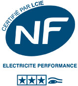 Logo NF Electricite Performance 3 etoiles oeil