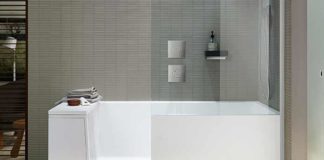Baignoire douche à porte Duravit, vue de face