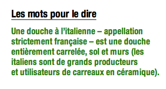 Definition douche a l'italienne