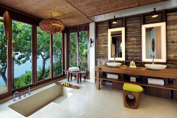 Salle de bains hôtel Six Senses Samui, Thaïlande