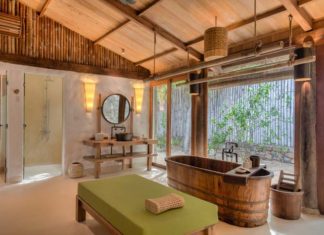 Les salles de bains des hôtels Six Senses, Ninh Van Bay, Vietman