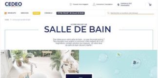 capture d'écran de la page d'accueil du site de cedeo envie de salle de bain