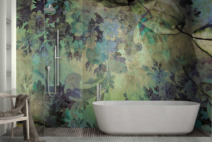 Papier peint salle de bains motif Jungle