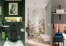 Toilettes avec lave-mains design