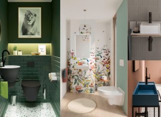 Toilettes avec lave-mains design