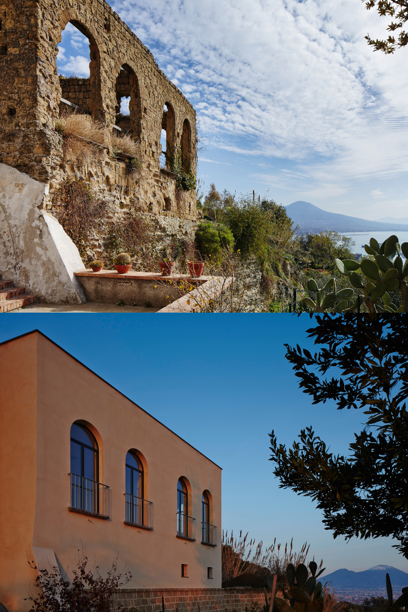 maison avec vue sur la baie de naples avant et après rénovation