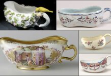 Collection de cinq bourdalou