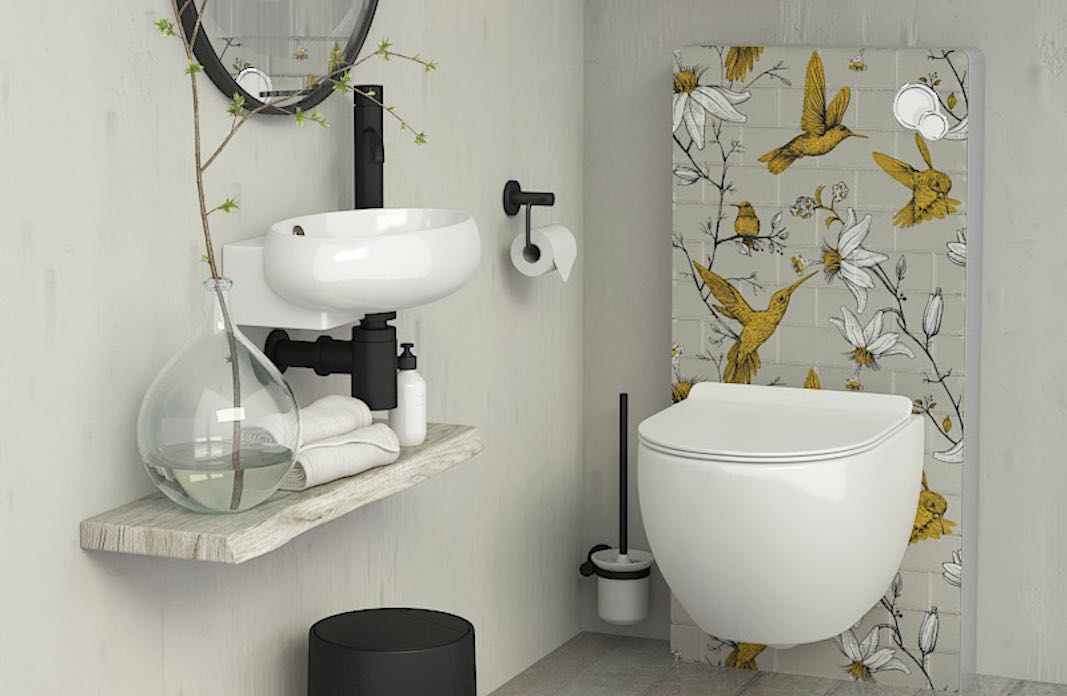 Rangement WC dessus Geberit  Idée déco wc suspendu, Meuble rangement wc,  Idée déco wc