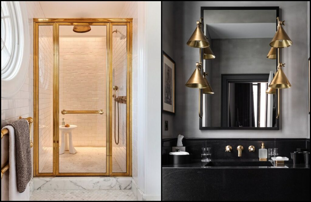 Le retour des dorés dans la salle de bains Styles de Bain