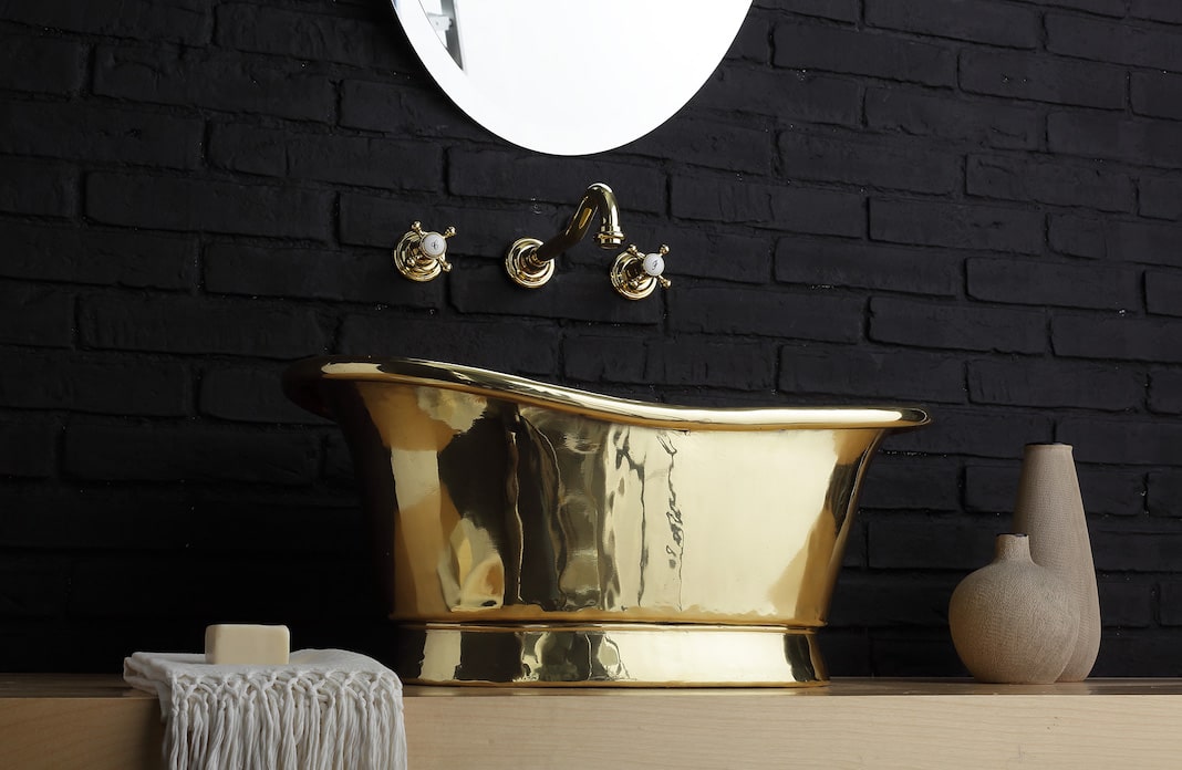 VASQUE RECTANGULAIRE MAROCAINE MAILLECHORT METAL ARGENTE / LAVABO MAROC / BASIN