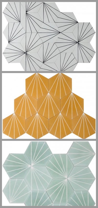 Exemples de composition avec les carreaux de ciment Dandelion