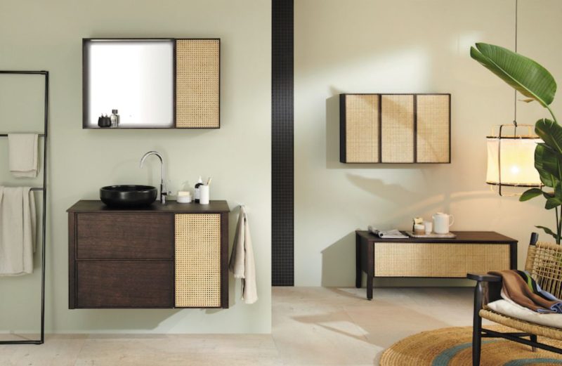 Meuble En Rotin Pour Salle De Bain
