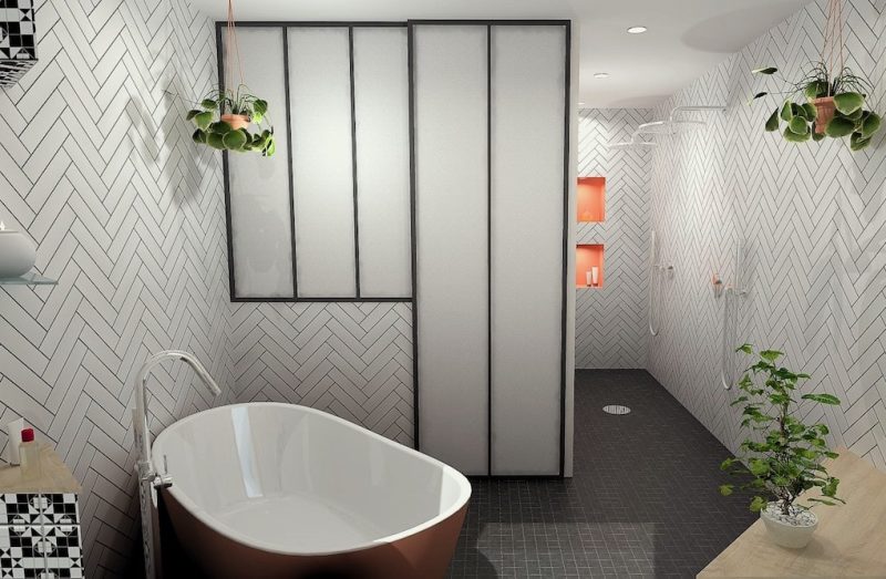Du verre à opacité contrôlée dans la salle de bains | Styles de Bain