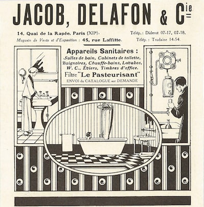 Publicité Jacob Delafon de 1920