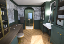 Salle de bains atelier de cosmétiques, projet premier prix, 3D Cup 2025