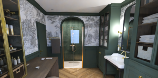 Salle de bains atelier de cosmétiques, projet premier prix, 3D Cup 2025