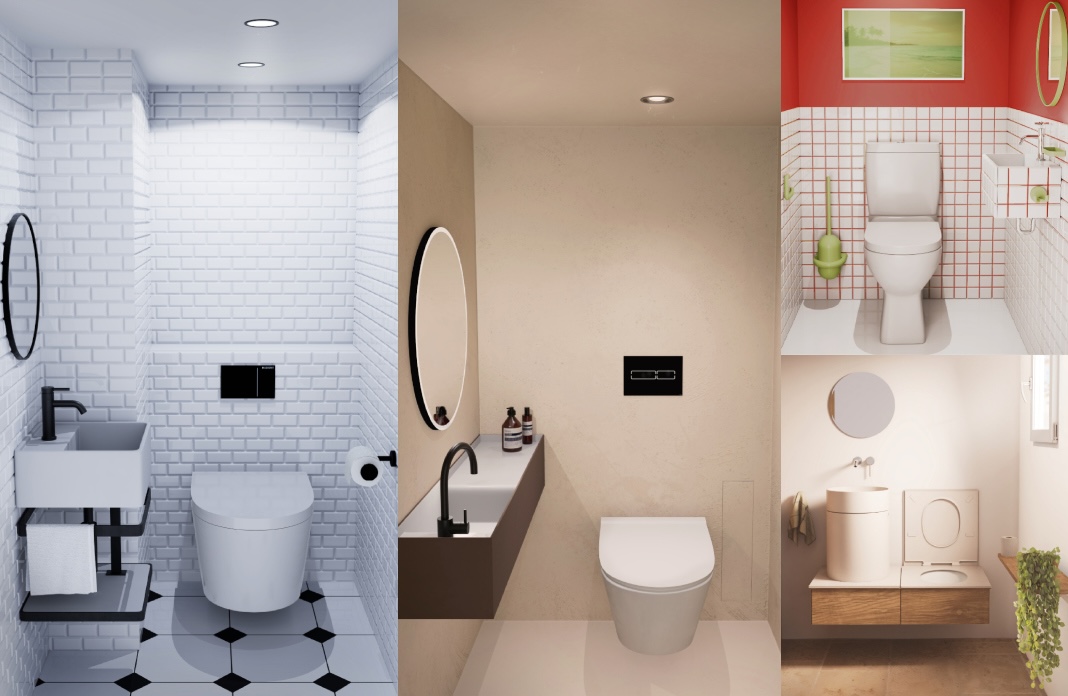 Exemples de toilettes et WC design et modernes