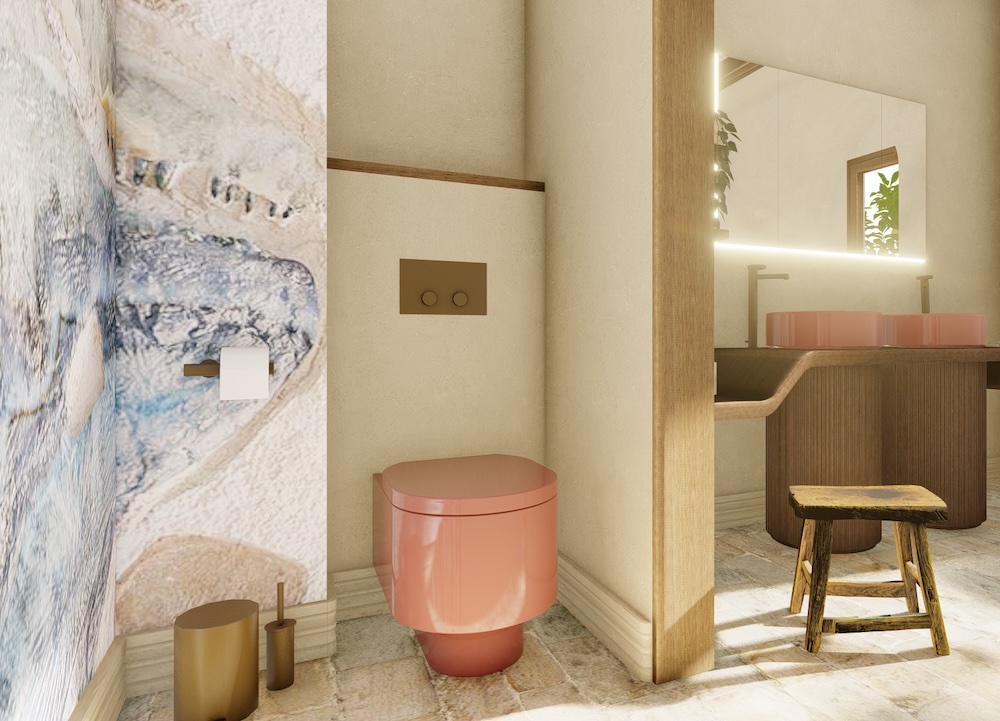 3D Cup 2026, 2e prix : Le coin toilettes et son WC rose.